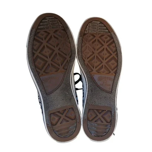 CONVERSE All-Stars Black & White (with turquoise trim) Artistic Sneakers - Picture 12 of 14